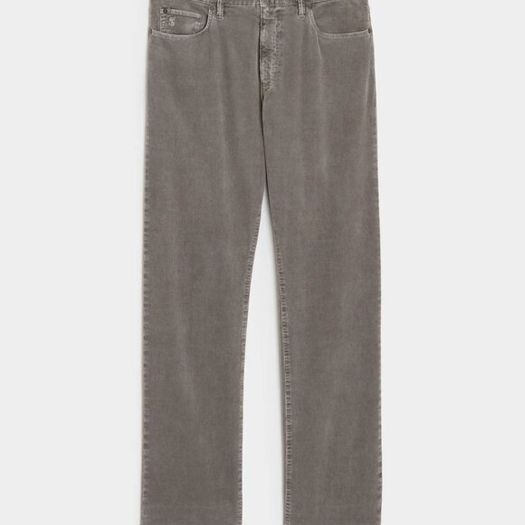 Todd Snyder Straight Fit Five Pocket Corduroy Pants in Graystone, 30x30 - Picture 2 of 5
